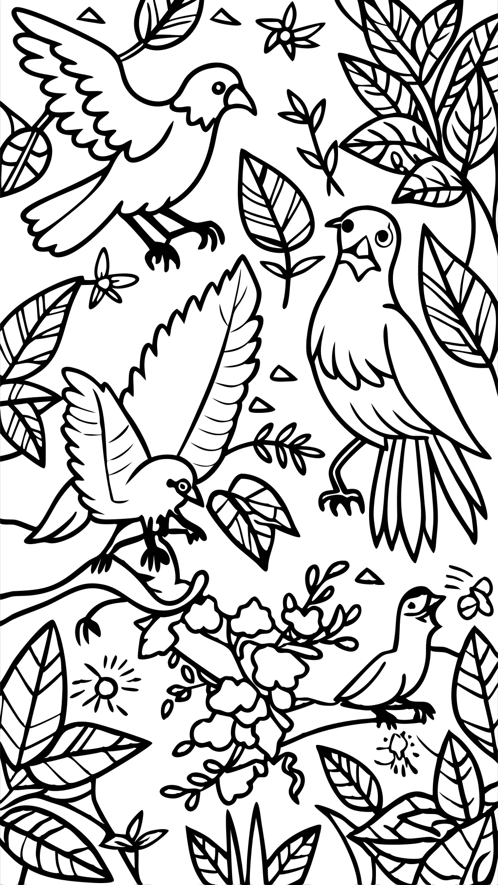 bird free coloring pages